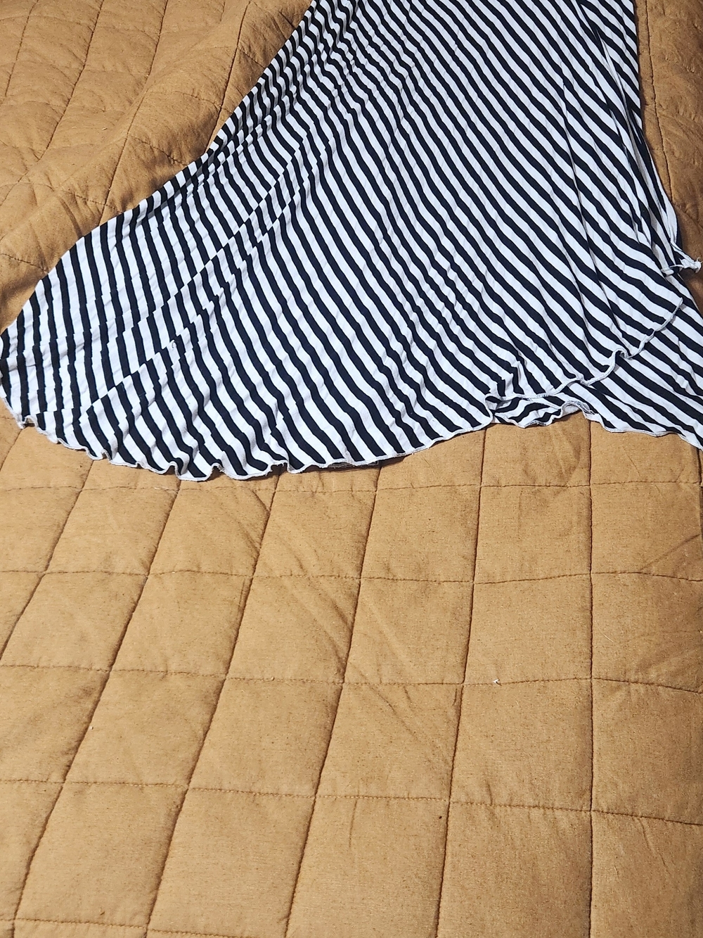 Cato Black and White Striped Maxi Skirt
